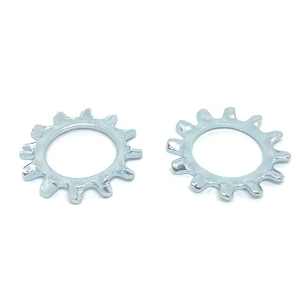 Boltsandnuts.Com 100 Pieces M4 Class 10 External Tooth Lock Washers Zinc Clear, 100PK M4ETLW10Z-100